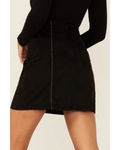 Shyanne Women's Black Embroidered Faux Suede Mini Skirt  -Western Cowboy Clothing Shop 2000351352 001 P3