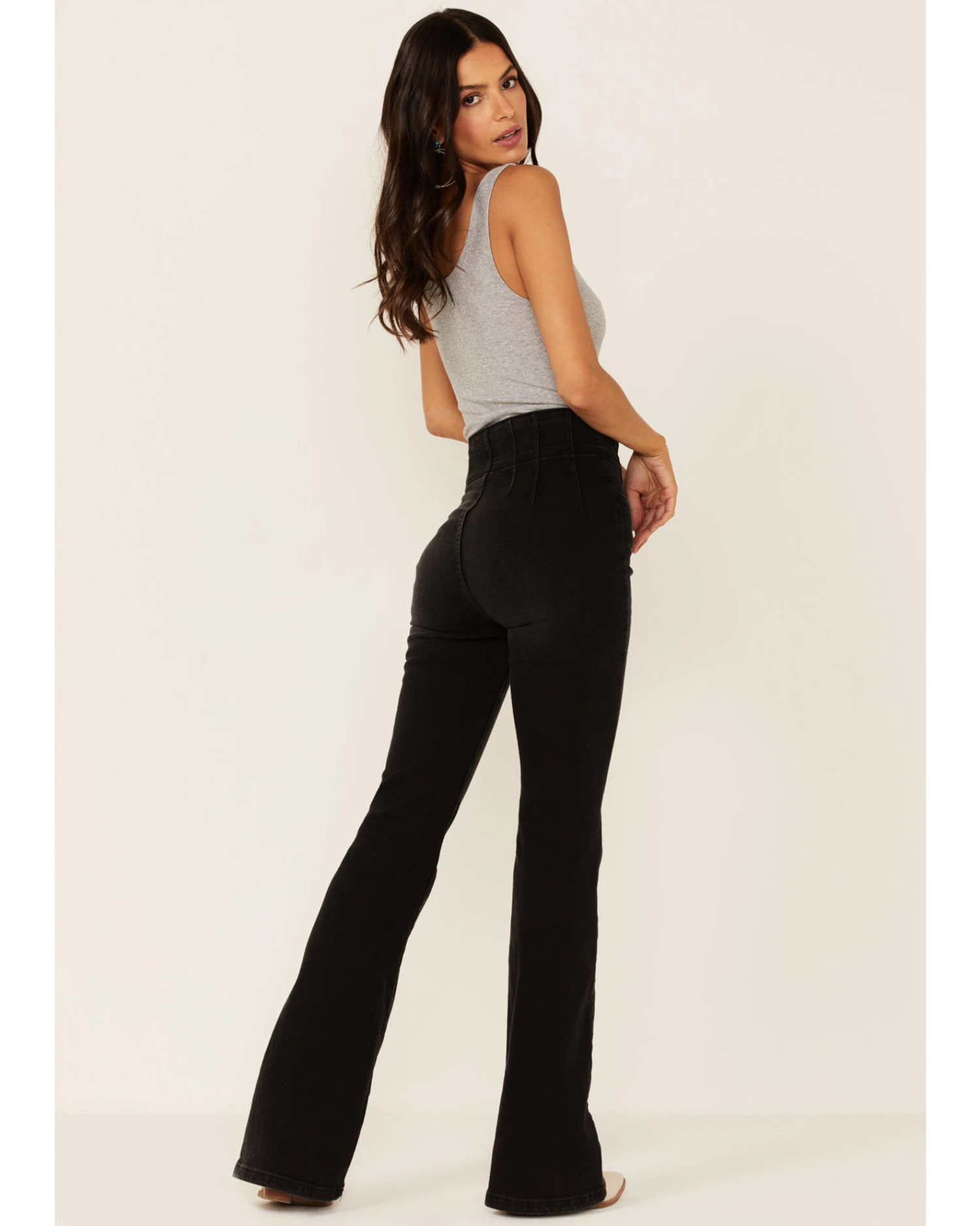 Free People Women's Jayde High Rise Flare Jeans 3 Free People Women's Jayde High Rise Flare Jeans - Image 3