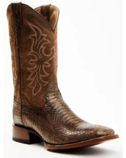 Cody James Men's Cobra Brown Exotic Western Boots - Broad Square Toe 