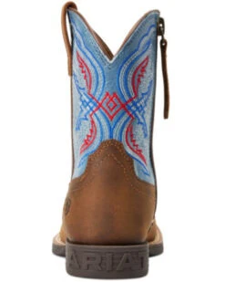 Ariat Boys' Double Kicker Easy Fit Distressed Western Boots - Broad Square Toe  -Western Cowboy Clothing Shop 2000357334 200 P3