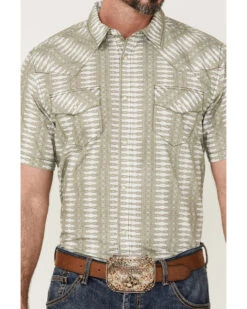 Gibson Men's Cream Southwestern Stripe Short Sleeve Pearl Snap Western Shirt  -Western Cowboy Clothing Shop 2000359551 110 P3