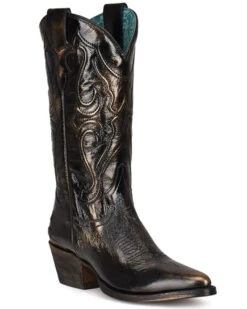 Corral Women's Bronze Embroidery Western Boots - Pointed Toe