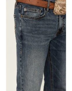 Rock & Roll Denim Men's Hooey Revolver Medium Vintage Stretch Slim Straight Jeans -Western Cowboy Clothing Shop 2000360316 400 P4