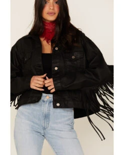 Wrangler X Women's Fringe Denim Jacket -Western Cowboy Clothing Shop 2000360371 001 P3