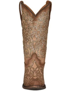 Corral Girls' Glitter Embroidery Leather Western Boot - Snip Toe -Western Cowboy Clothing Shop 2000361090 280 P3