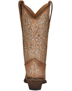 Corral Girls' Glitter Embroidery Leather Western Boot - Snip Toe -Western Cowboy Clothing Shop 2000361090 280 P4