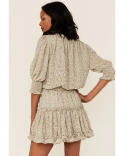 Saints & Hearts Women's Animal Print Smocked Waist Dress  -Western Cowboy Clothing Shop 2000361649 343 P3