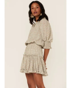 Saints & Hearts Women's Animal Print Smocked Waist Dress  -Western Cowboy Clothing Shop 2000361649 343 P4