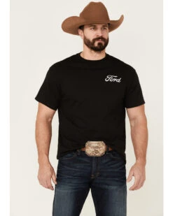 Buck Wear Men's Ford Built Tough Camo Flag Graphic Short Sleeve T-Shirt 