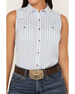 Ariat Women's Stripe Print Boom Boom Sleeveless Snap Western Shirt -Western Cowboy Clothing Shop 2000362870 400 P3