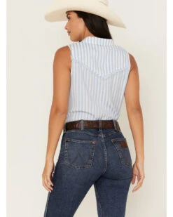 Ariat Women's Stripe Print Boom Boom Sleeveless Snap Western Shirt -Western Cowboy Clothing Shop 2000362870 400 P4