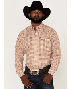 Ariat Men's Relentless Braiding Stretch Geo Print Long Sleeve Button Down Western Shirt 