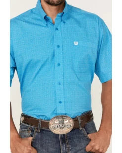 Cinch Men's Geo Print Short Sleeve Button-Down Western Shirt  -Western Cowboy Clothing Shop 2000363600 400 P3
