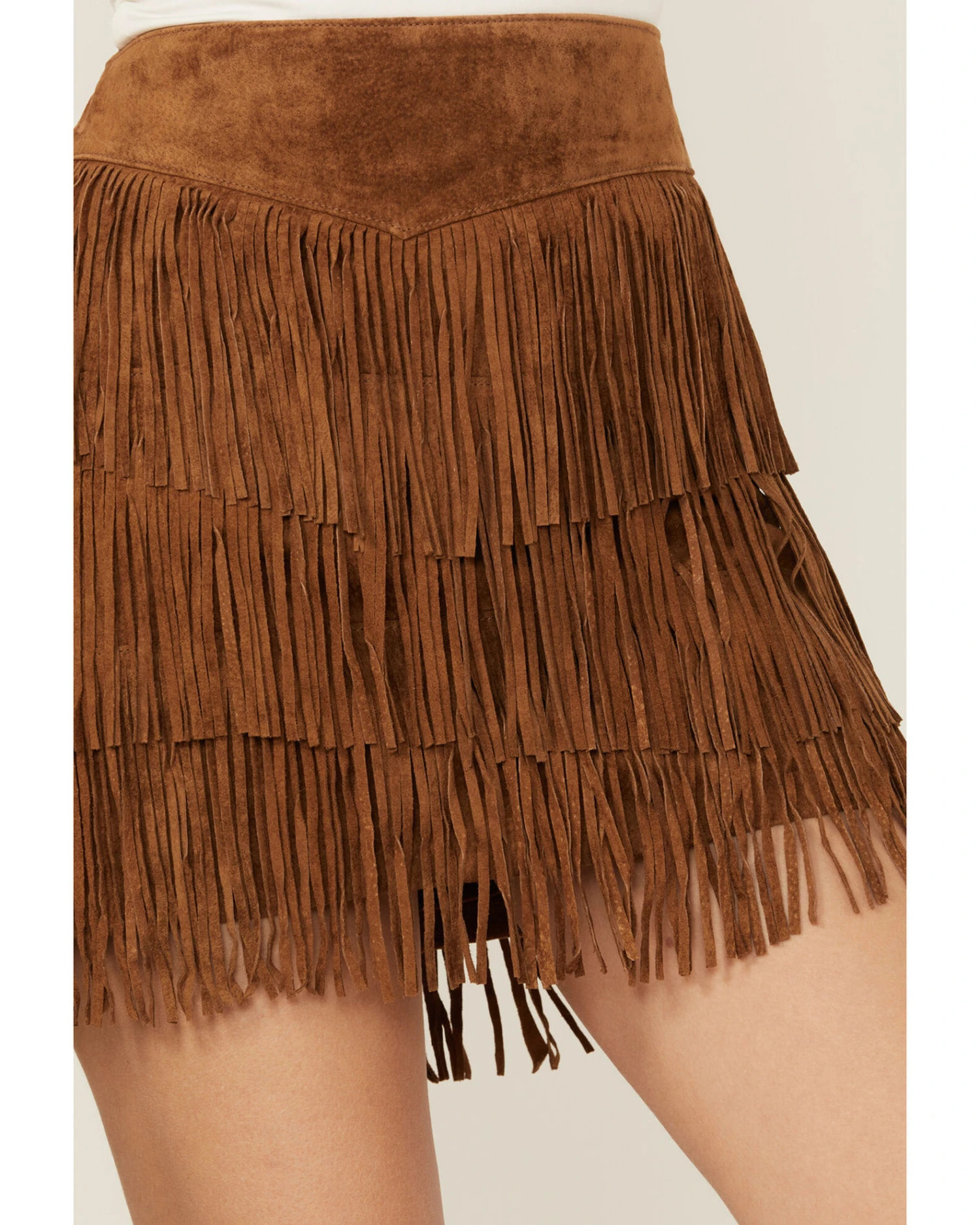 Scully Women's Fringe Tiered Suede Mini Skirt 2 Scully Women's Fringe Tiered Suede Mini Skirt - Image 2