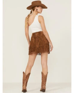 Scully Women's Fringe Tiered Suede Mini Skirt 6 Scully Women's Fringe Tiered Suede Mini Skirt -Western Cowboy Clothing Shop 2000363826 200 P3