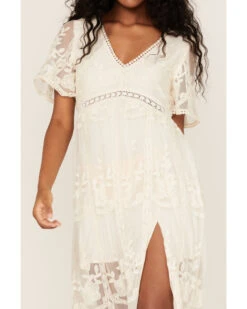 Shyanne Women's Floral Lace Split Leg Maxi Dress -Western Cowboy Clothing Shop 2000364760 103 P3