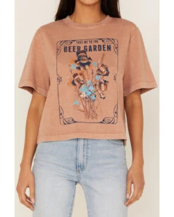 Cleo + Wolf Women's Beer Garden Graphic Boxy Crop Tee -Western Cowboy Clothing Shop 2000364851 250 P3