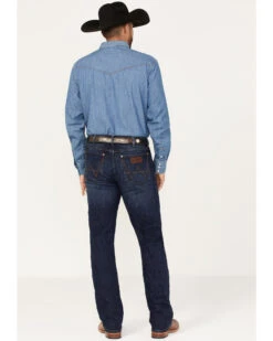 Wrangler Retro Men's Merriam Dark Wash Stretch Slim Bootcut Jeans  -Western Cowboy Clothing Shop 2000365062 416 P4
