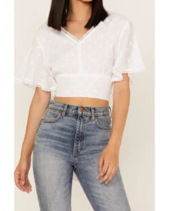 Talisman Women's Venus Swiss Dot Crop Top 6 Talisman Women's Venus Swiss Dot Crop Top -Western Cowboy Clothing Shop 2000365269 100 P3