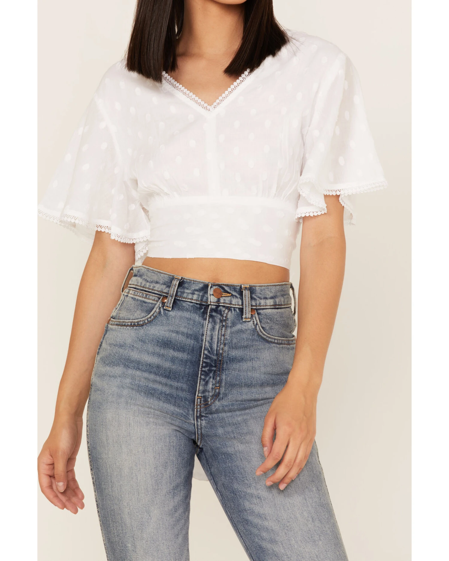 Talisman Women's Venus Swiss Dot Crop Top 3 Talisman Women's Venus Swiss Dot Crop Top - Image 3