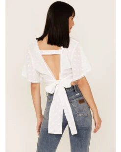 Talisman Women's Venus Swiss Dot Crop Top 7 Talisman Women's Venus Swiss Dot Crop Top -Western Cowboy Clothing Shop 2000365269 100 P4