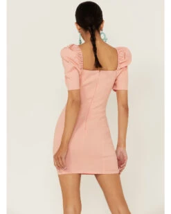 Flying Tomato Women's Bodycon Puff Sleeve Dress -Western Cowboy Clothing Shop 2000365833 681 P3