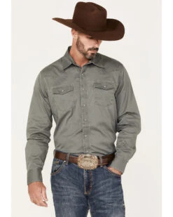 Wrangler Retro Men's Solid Print Long Sleeve Western Shirt