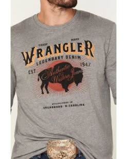 Wrangler Men's Buffalo Logo Graphic Long Sleeve T-Shirt 6 Wrangler Men's Buffalo Logo Graphic Long Sleeve T-Shirt -Western Cowboy Clothing Shop 2000366049 020 P3