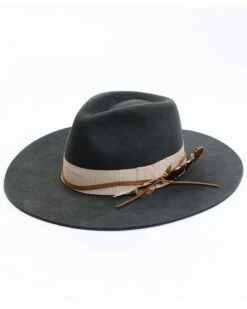 Shyanne Women's Pleated Ribbon & Feather Fedora Western Hat