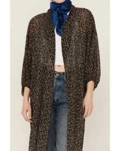 Beyond The Radar Women's Floral Chiffon Duster Maxi Kimono -Western Cowboy Clothing Shop 2000366191 001 P3