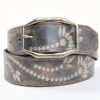 Bed Stu Women's Mohawk Silver Lux Floral Western Belt