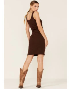 LaBiz Women's Bodycon Snap Slit Dress -Western Cowboy Clothing Shop 2000367301 240 P3