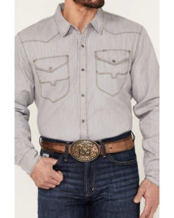 Kimes Ranch Men's Grimes Denim Long Sleeve Pearl Snap Western Shirt  -Western Cowboy Clothing Shop 2000367369 020 P3