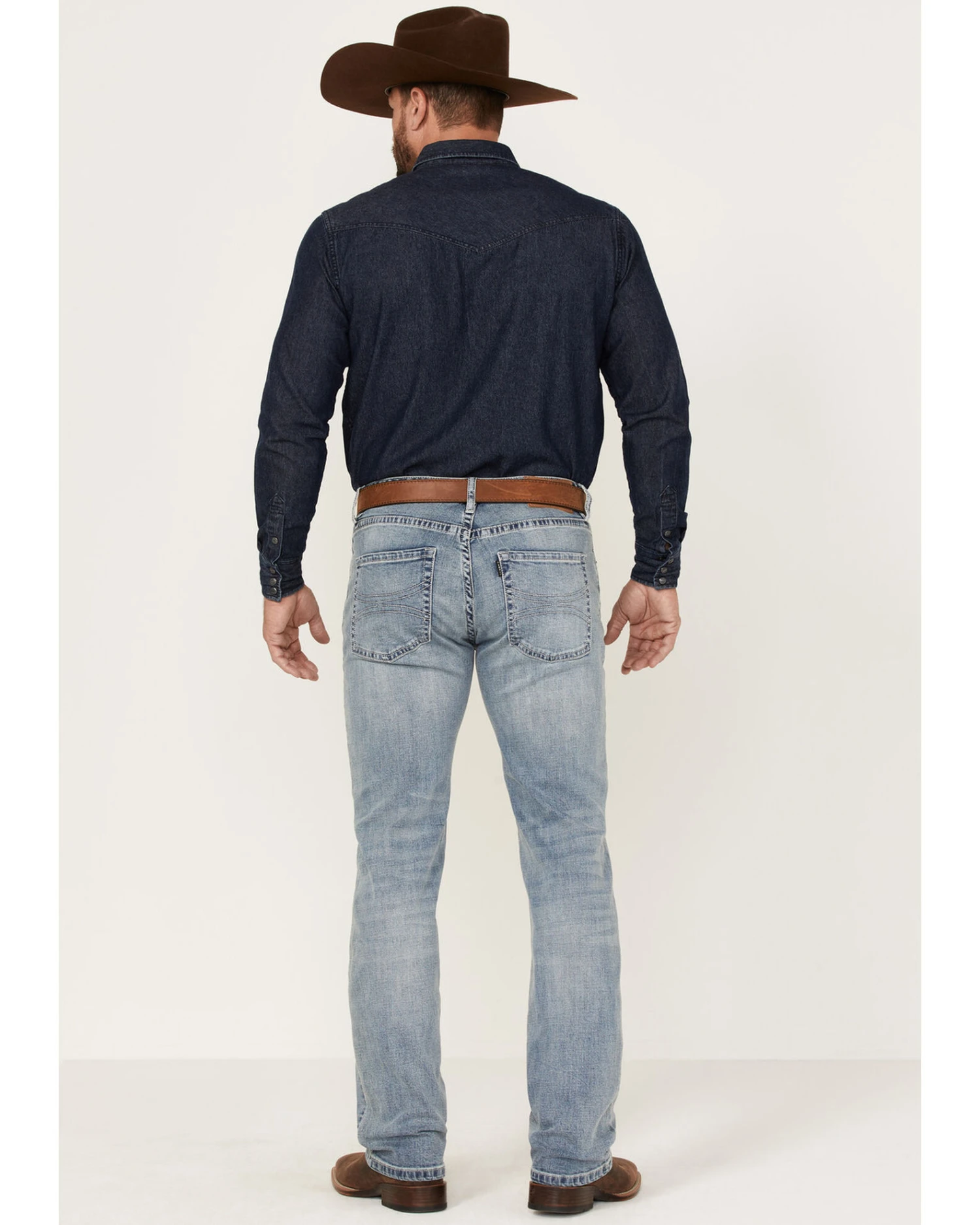 Rock & Roll Denim Men's Hooey Light Vintage Wash Revolver Stretch Slim Straight Jeans 1 Rock & Roll Denim Men's Hooey Light Vintage Wash Revolver Stretch Slim Straight Jeans