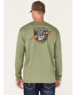 Wrangler Men's FR Skull Logo Graphic Long Sleeve T-Shirt -Western Cowboy Clothing Shop 2000368929 341 P4