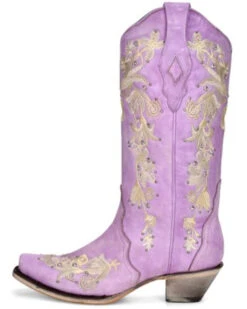 Corral Women's Embroidered Floral & Crystal Studded Tall Western Boots - Snip Toe 8 Corral Women's Embroidered Floral & Crystal Studded Tall Western Boots - Snip Toe -Western Cowboy Clothing Shop 2000370778 530 P3