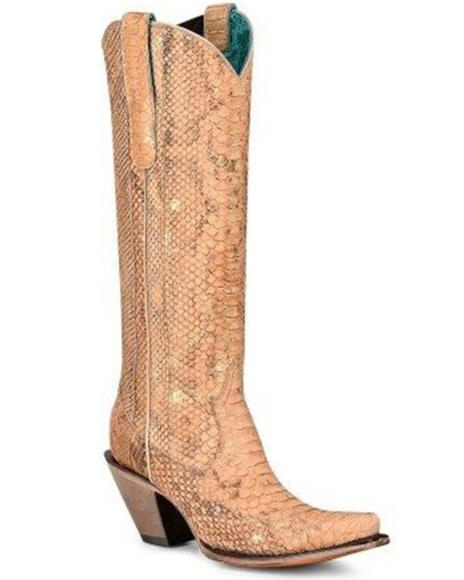 Corral Women's Full Exotic Python Tall Western Boots - Snip Toe 1 Corral Women's Full Exotic Python Tall Western Boots - Snip Toe