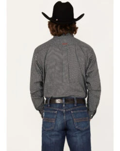 Ariat Men's Team Massimo Diamond Geo Print Logo Button Down Western Shirt  -Western Cowboy Clothing Shop 2000371684 021 P4