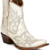 Corral Women's Pearl Embroidered Western Booties - Snip Toe