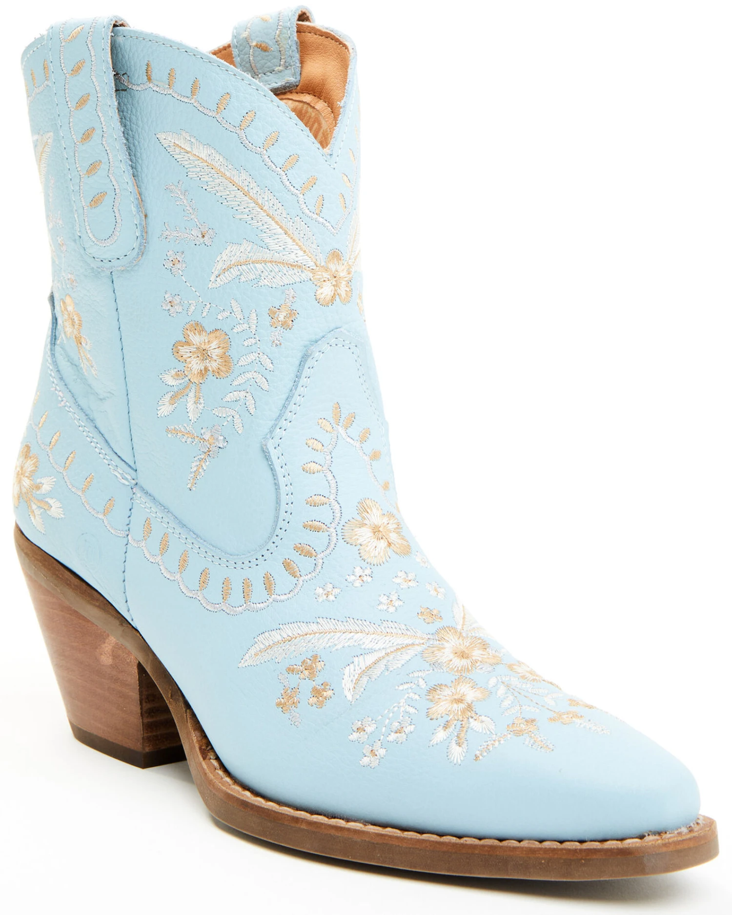 Dingo Women's Primrose Embroidered Leather Western Fashion Booties - Snip Toe 1 Dingo Women's Primrose Embroidered Leather Western Fashion Booties - Snip Toe