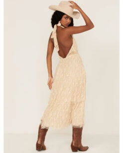 Flying Tomato Women's Floral Lace Halter Tiered Midi Dress -Western Cowboy Clothing Shop 2000372491 110 P4