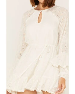 Shyanne Women's Eyelet Lace Long Sleeve Mini Dress 6 Shyanne Women's Eyelet Lace Long Sleeve Mini Dress -Western Cowboy Clothing Shop 2000372956 103 P3