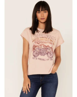 Cleo + Wolf Women's Motorcycle Raceway Vintage Graphic Tee