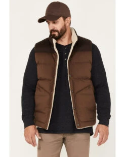 Brothers & Sons Men's Reversible Sherpa Down Vest