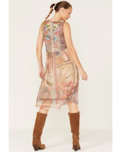 Johnny Was Women's Elisha Floral Print Mesh Slip Dress -Western Cowboy Clothing Shop 2000373880 000 P3