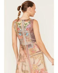 Johnny Was Women's Elisha Floral Print Mesh Slip Dress -Western Cowboy Clothing Shop 2000373880 000 P4