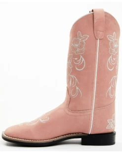 Shyanne Girls' Little Lasy Floral Embroidered Leather Western Boots - Broad Square Toe -Western Cowboy Clothing Shop 2000374455 650 P3