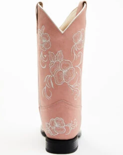 Shyanne Girls' Little Lasy Floral Embroidered Leather Western Boots - Broad Square Toe -Western Cowboy Clothing Shop 2000374455 650 P5