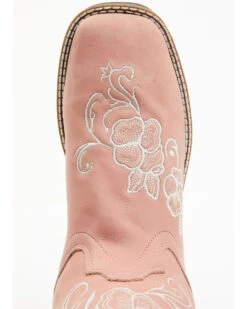 Shyanne Girls' Little Lasy Floral Embroidered Leather Western Boots - Broad Square Toe -Western Cowboy Clothing Shop 2000374455 650 P6