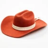 Shyanne Women's Rust Concho Rope Band Cowboy Hat